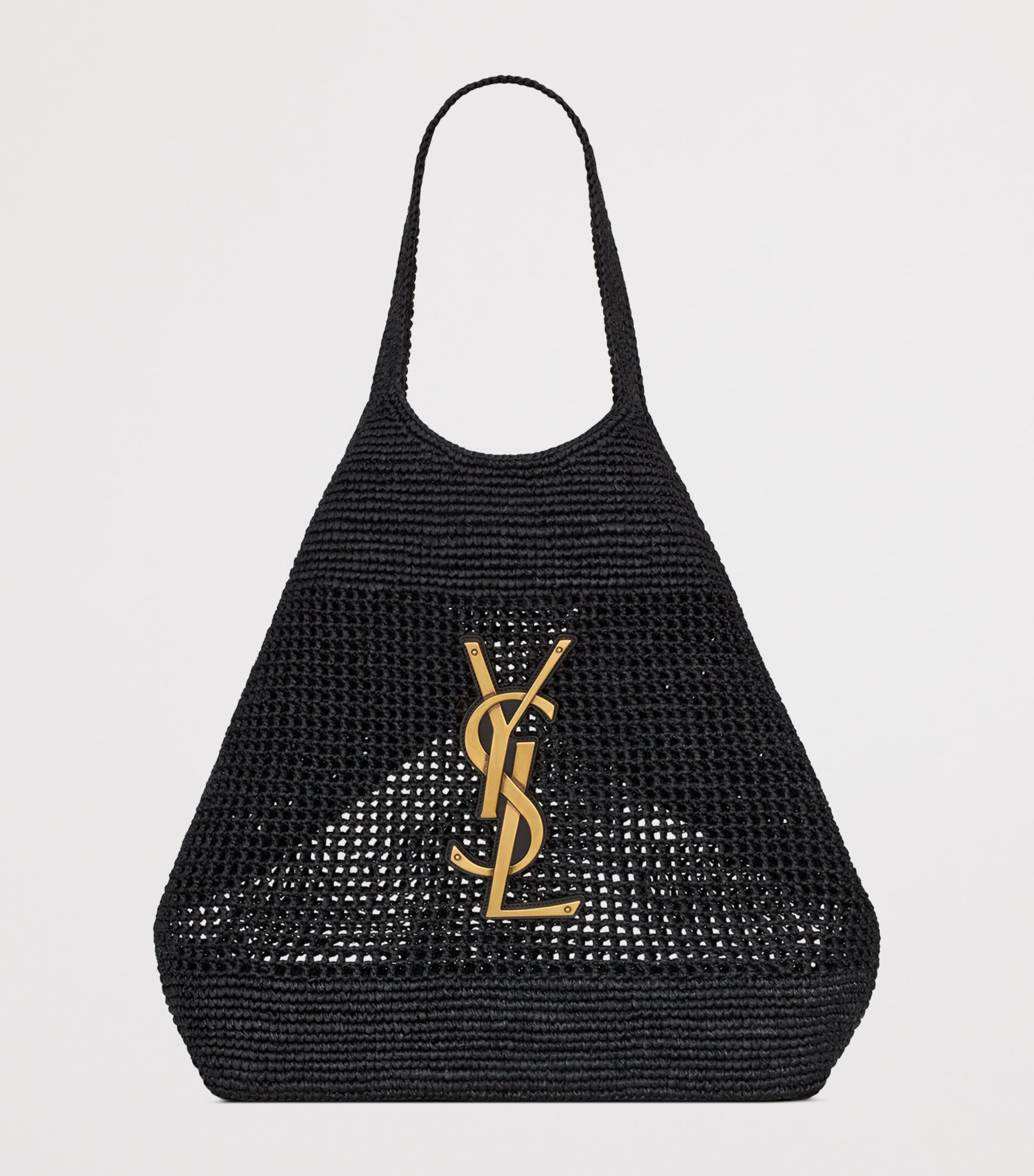 Saint Laurent Maxi Icare raffia tote bag (British brand)