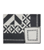 Exclusive Cashmere and Wool Throw with Geometric Pattern