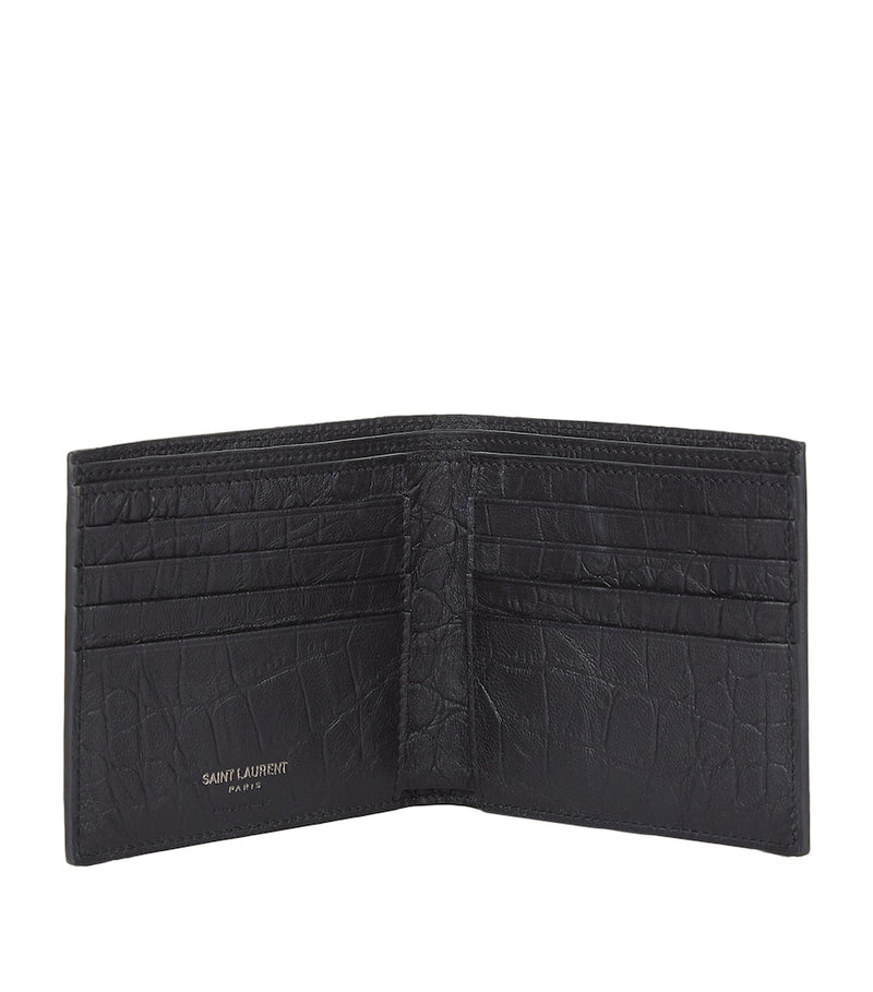 Saint Laurent Monogram Crocodile Effect wallet (British brand)