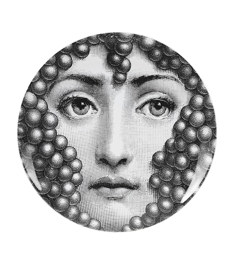 Decorative Wall Plate with Opera Singer Face Design, 26cm Diameter