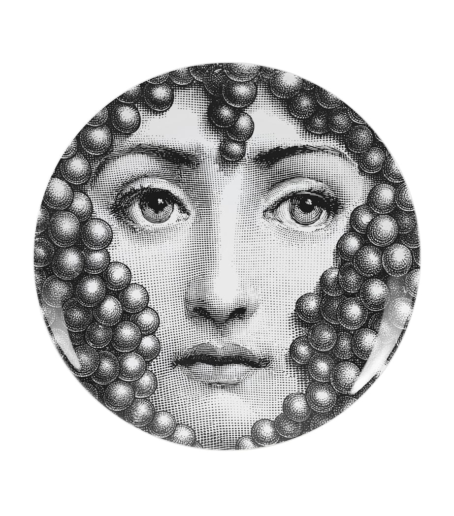 Decorative Wall Plate with Opera Singer Face Design, 26cm Diameter