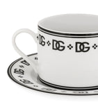 Dolce&Gabbana porcelain teacups and saucers with DG monogram, set of two - British product