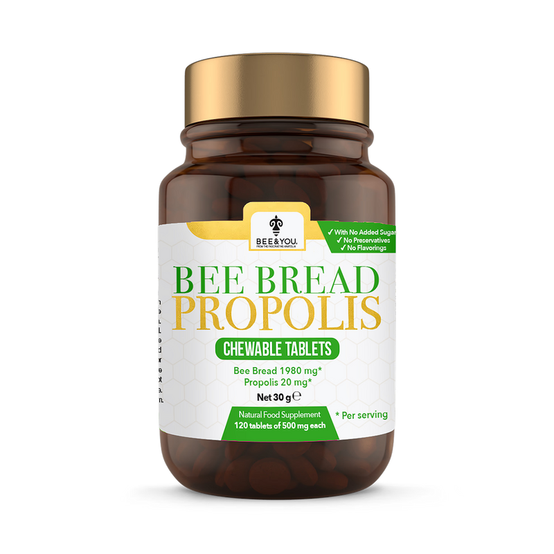BEE&YOU Bee Bread Tablets 60g, imported from the UK