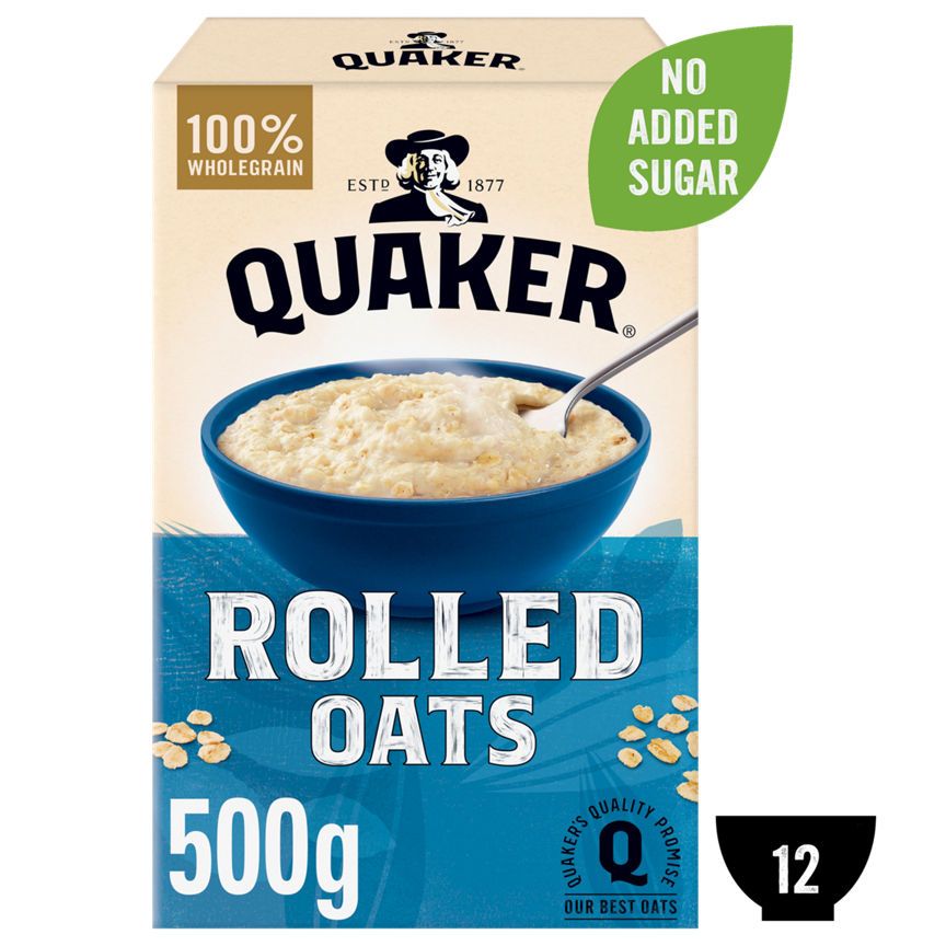 Quaker 100% Wholegrain Rolled Porridge Oats Cereals ASDA   