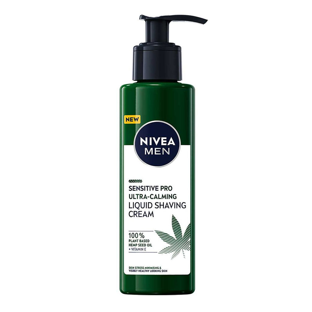 NIVEA Men Sensitive Pro Ultra Calming Liquid Shaving Cream with Hemp Oil, 200ml