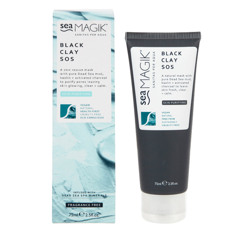 Detoxifying Black Clay Face Mask with Dead Sea Mud and Charcoal