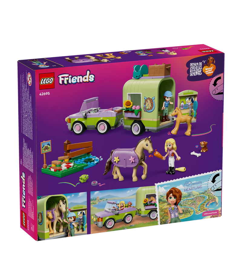 Lego Friends Horse & Baby Foal Trailer toy set, UK version