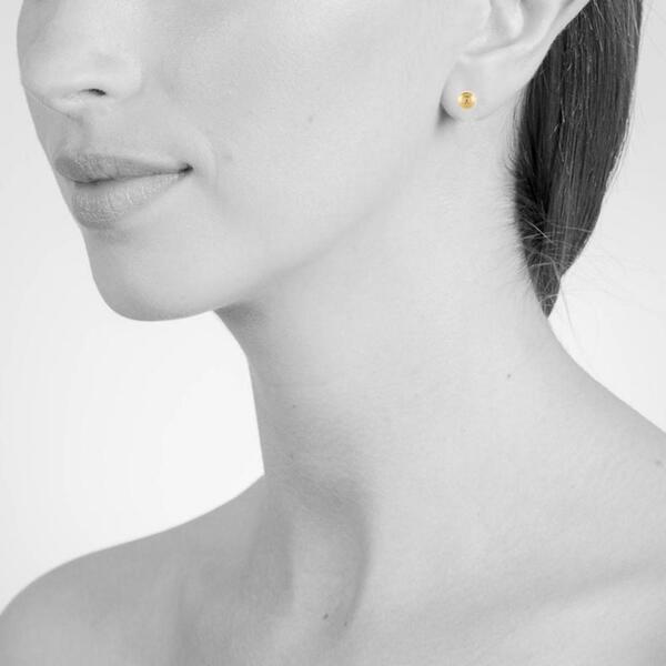 Cachet 7mm gold-plated ball stud earrings (British brand)