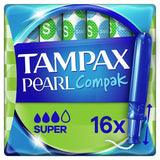 Tampax Pearl Compak Super Tampons wiith Applicator X16 GOODS Superdrug   