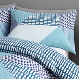 Catherine Lansfield Geometric Shapes Teal Bedding Set- King