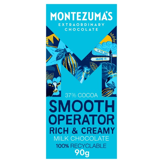 Montezuma's Smooth Operator Organic 37% Rich & Creamy Milk Chocolate Bar   90g GOODS M&S   