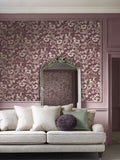 Laura Ashley Summerhill wallpaper sample Pale Blackberry Purple - British product