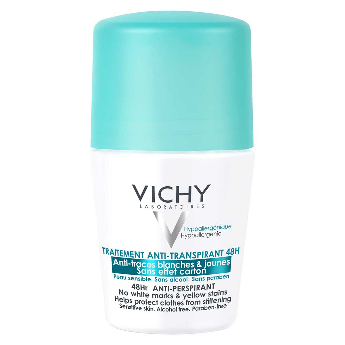 Vichy 48HR 'No Trace' Roll-On Anti-Perspirant for sensitive skin 50ml Deodorants Boots   