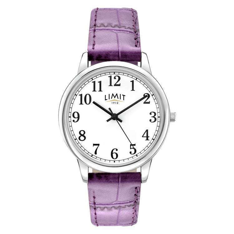 Limit ladies watch purple faux leather strap, UK version