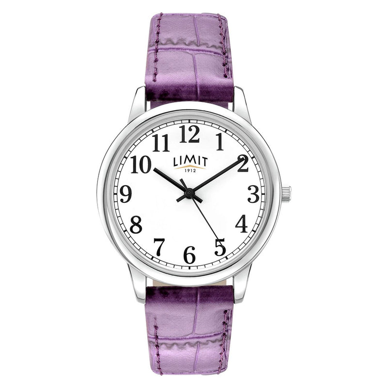 Limit ladies watch purple faux leather strap, UK version