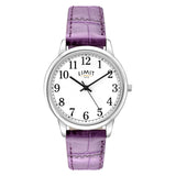 Limit ladies watch purple faux leather strap, UK version