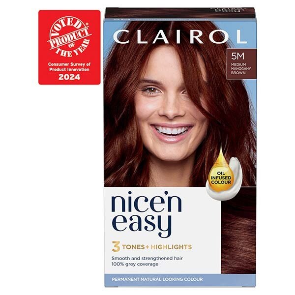 Clairol Nice'n Easy Hair Dye SB1 Ultra Light Beach Blonde GOODS Superdrug 5M Medium Mahogany Brown  