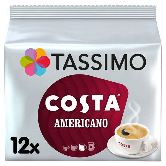 Tassimo Costa Americano Coffee Pods 12x9g All coffee machine pods Sainsburys   