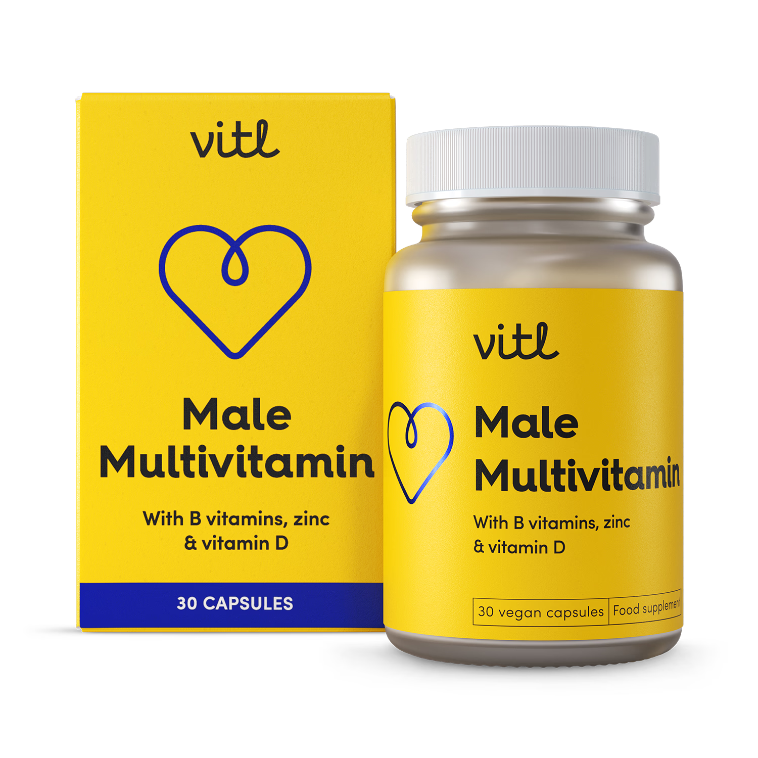 Vitl male multivitamin 30 capsules - British product