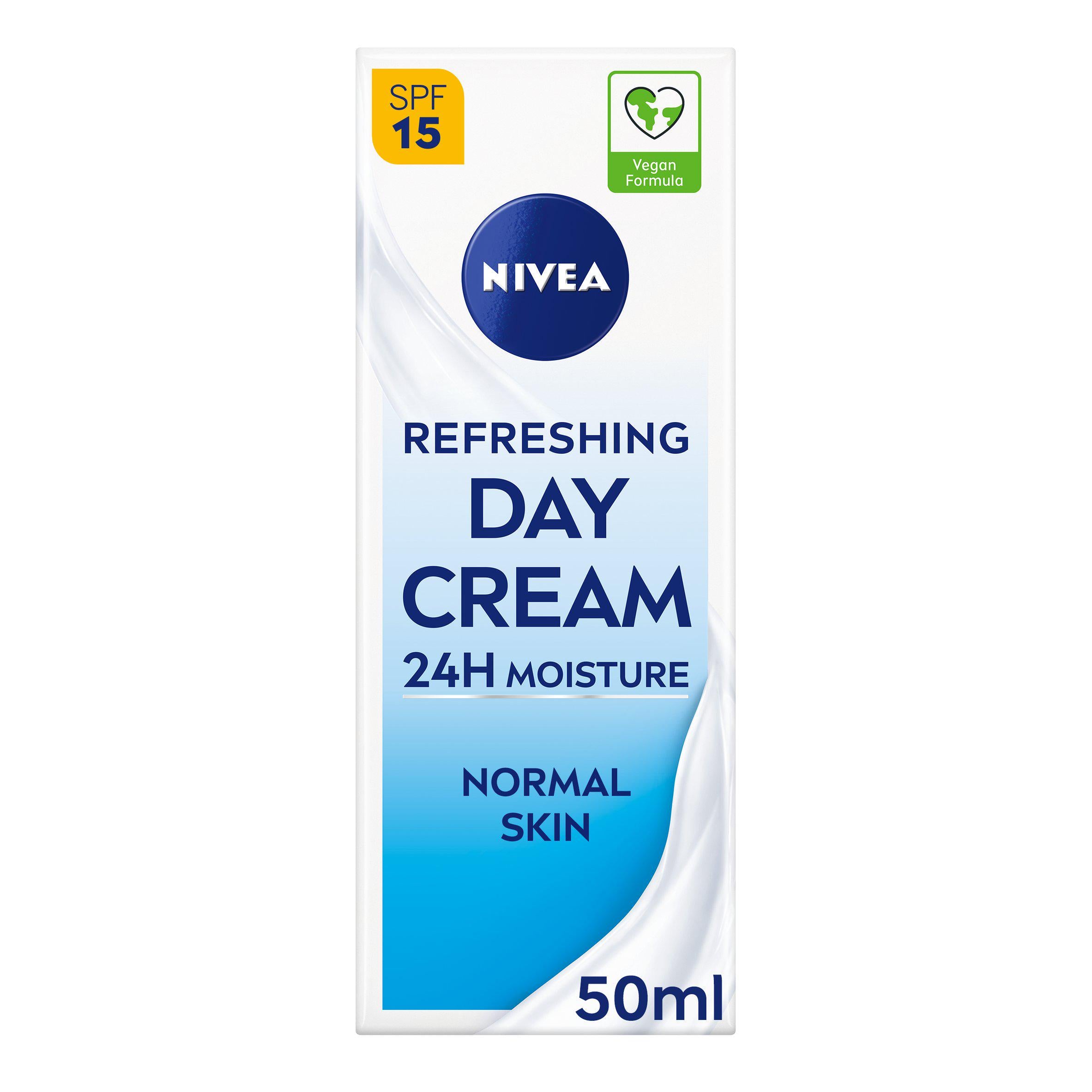 Nivea Refreshing Day Cream Moisturiser SPF15 for Normal Skin 50ml All Sainsburys   