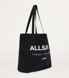 AllSaints Underground organic cotton tote bag, imported from the UK