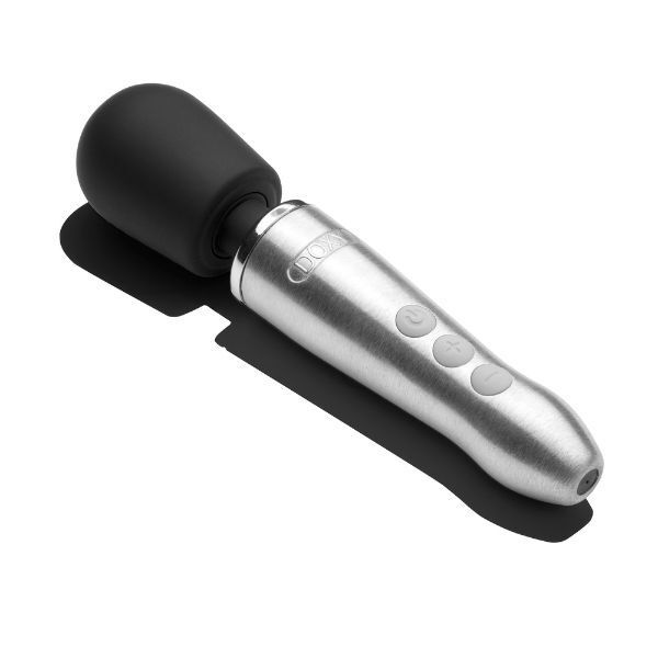 Doxy Go brushed metal wand massager (British brand)