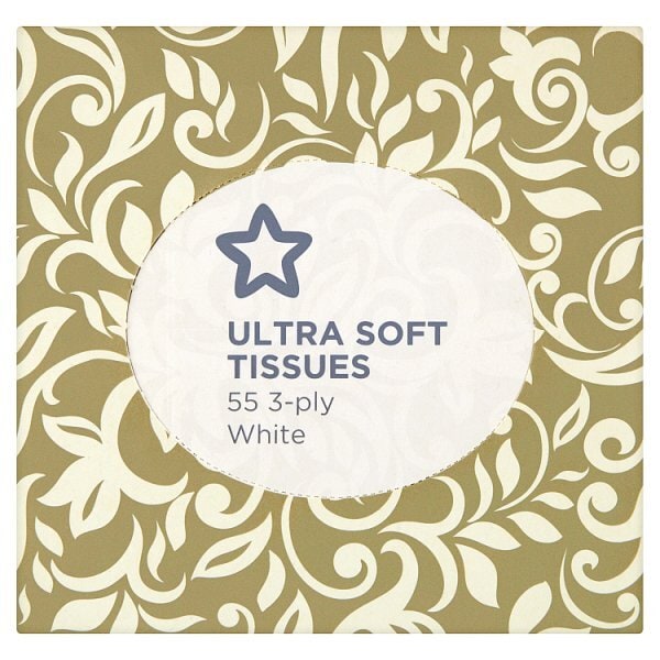 Superdrug Facial Tissue Cube Neutral Swirls 3ply 50 Sheets GOODS Superdrug   