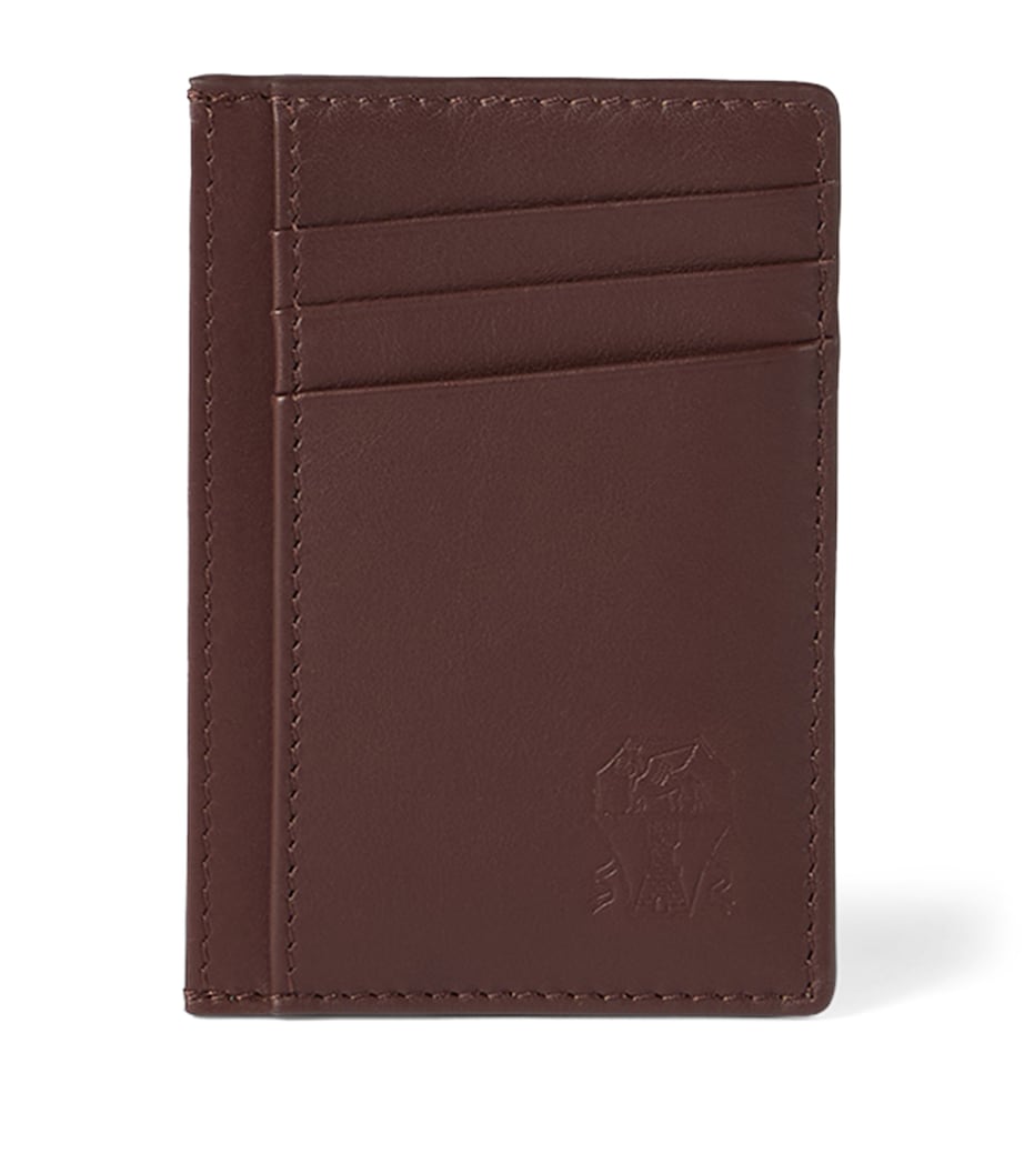 Brunello Cucinelli grained leather card holder, imported from the UK