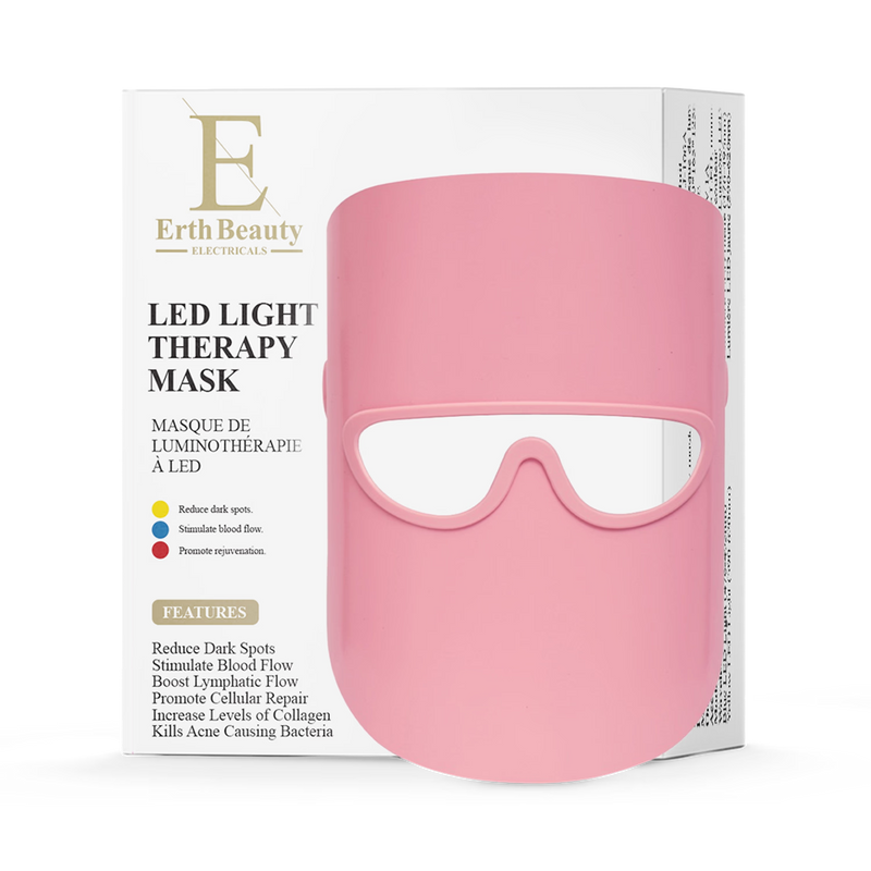 Erth Skin London LED light therapy mask Pink, imported from the UK