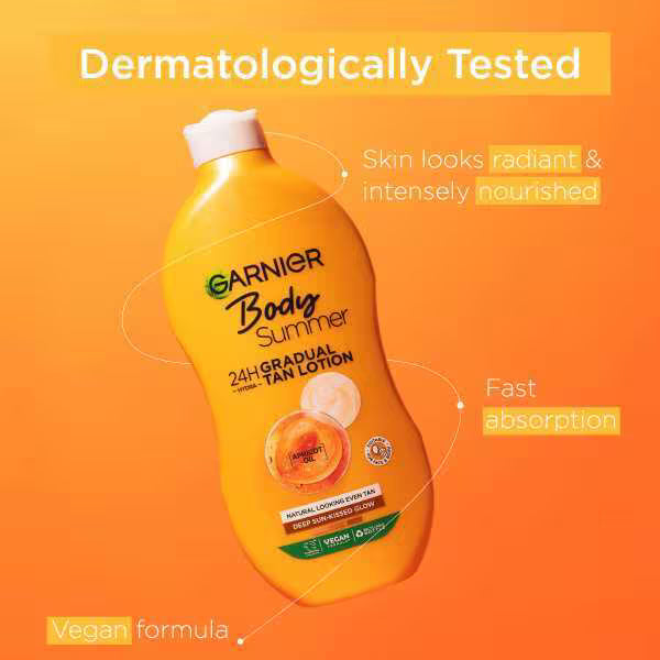 Garnier Summer Body Gradual Tan Moisturiser Dark 400ml, UK version