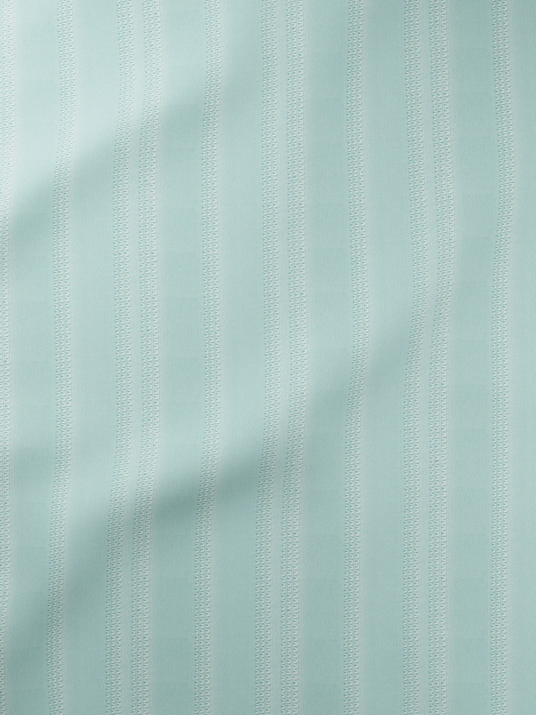 Mack aqua blue roller blind woven stripe fabric - British product