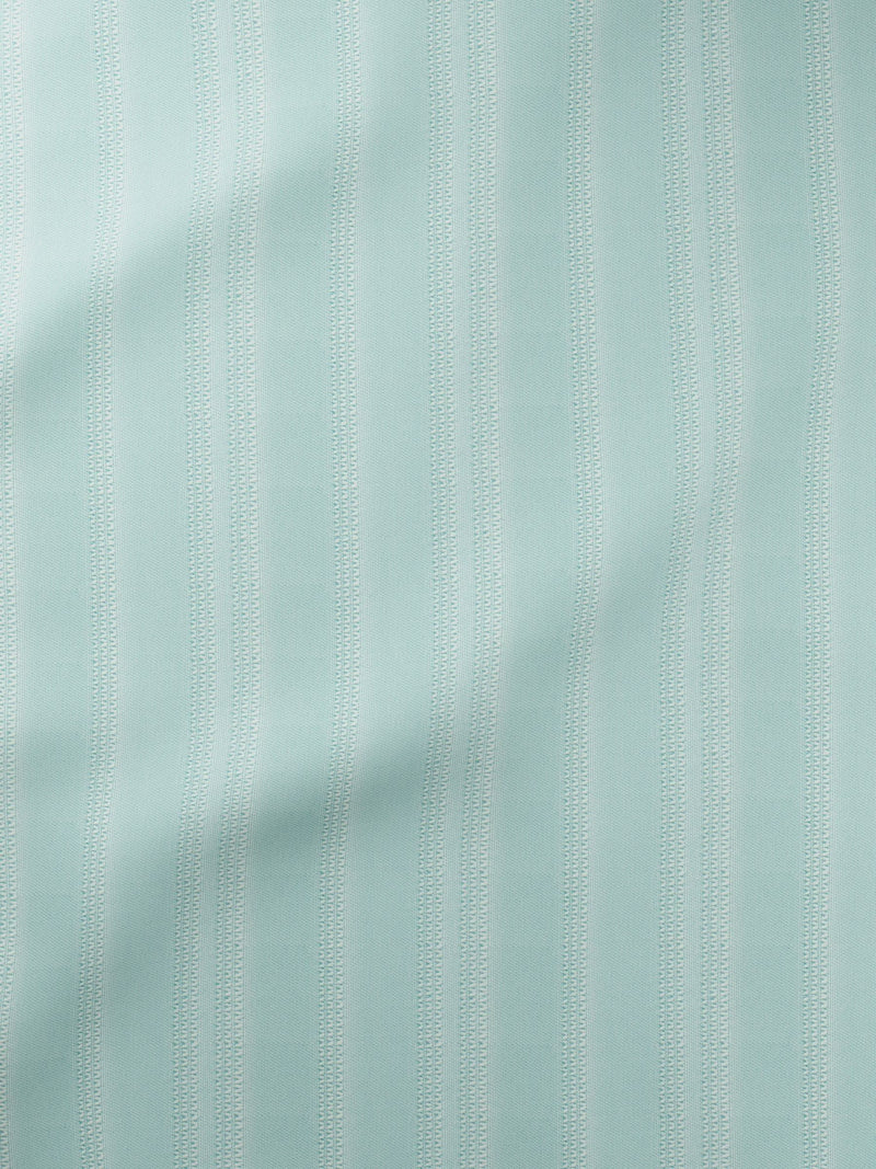 Mack aqua blue roller blind woven stripe fabric - British product