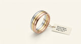 Cartier Trinity ring white rose yellow gold 18k, imported from the UK
