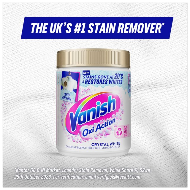 Vanish Oxi Action Fabric Stain Remover Powder Whites   1.4kg GOODS M&S   