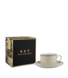 Halcyon Days Antler Trellis teacup and saucer, UK version