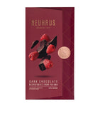Neuhaus dark chocolate bar with raspberries 100g, imported from the UK