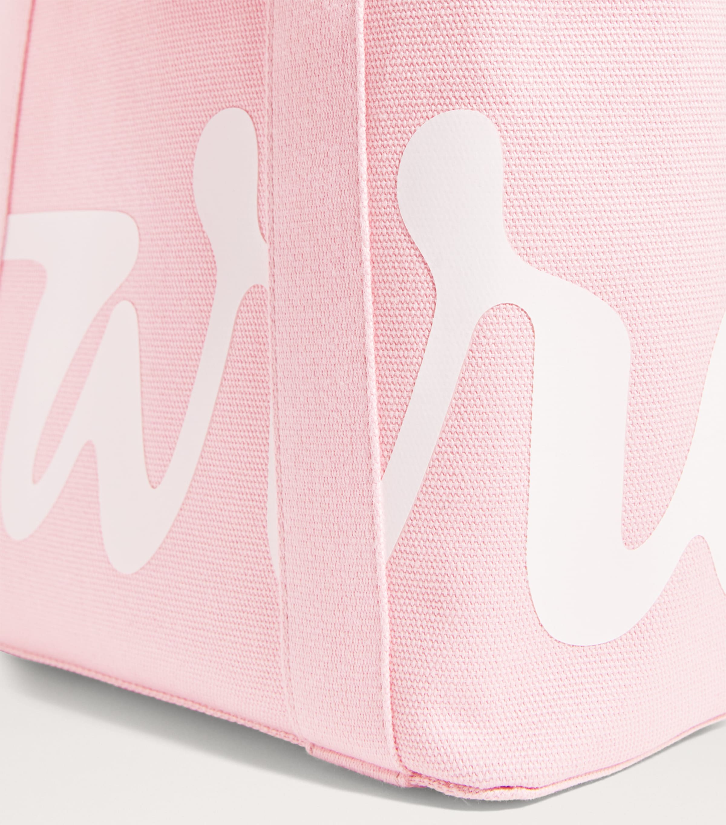 Harrods mini cotton logo tote bag candyfloss pink, UK version