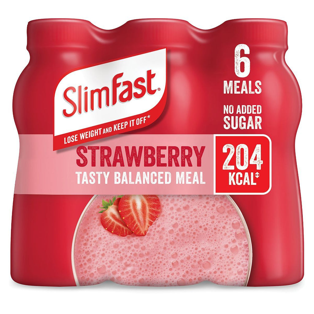 SlimFast Summer Strawberry Flavour Shakes 6 x 325ml (1.95L)