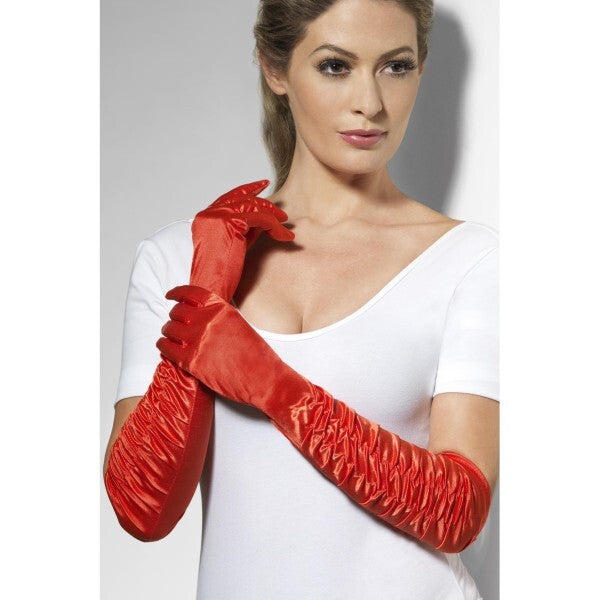 Fever Temptress red long gloves for evening (British brand)