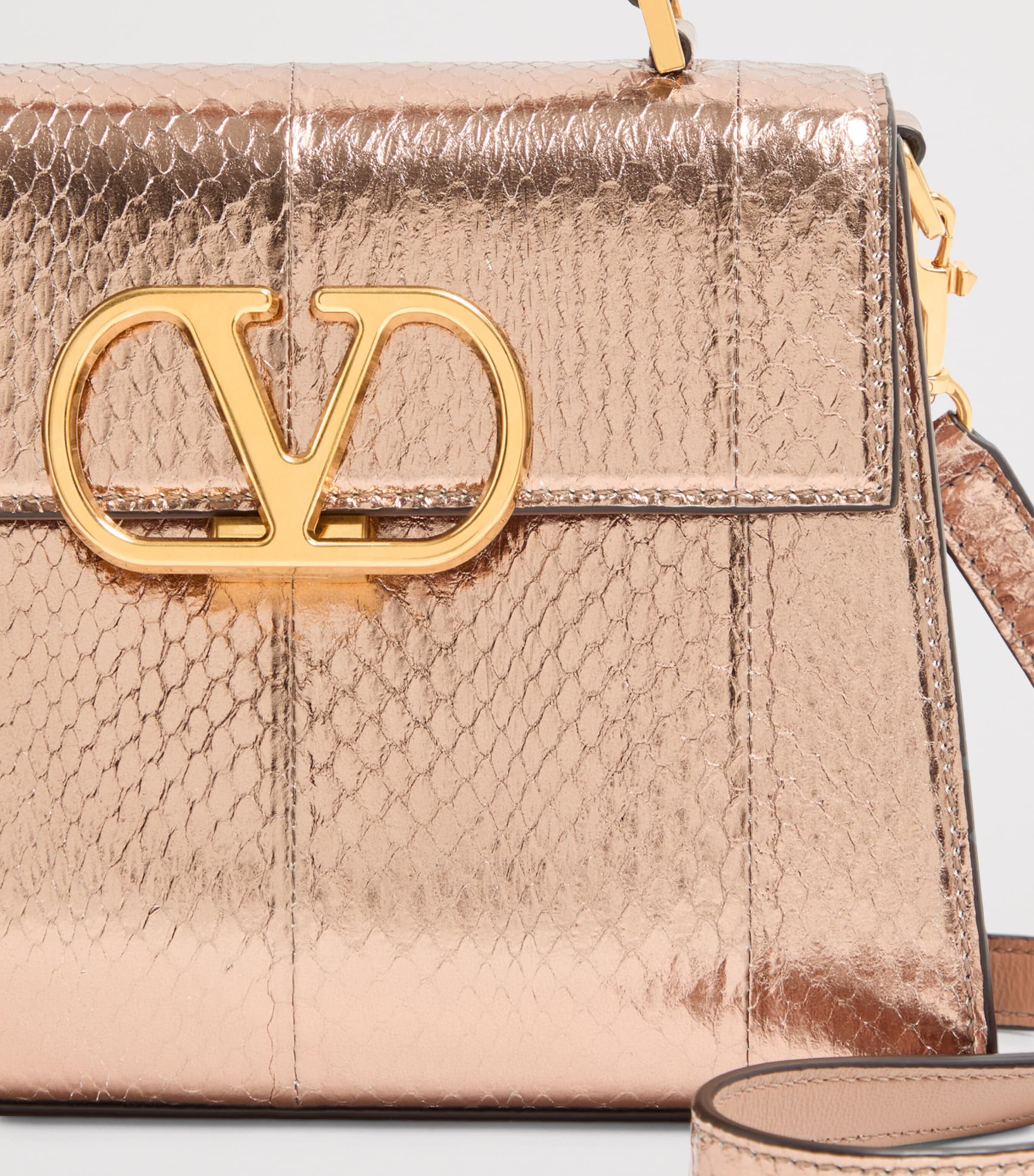 Valentino Garavani small snakeskin VSLING top-handle bag - British product