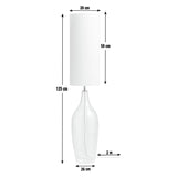 Argos Home Abas floor lamp brushed chrome bubble glass 125cm (British brand)