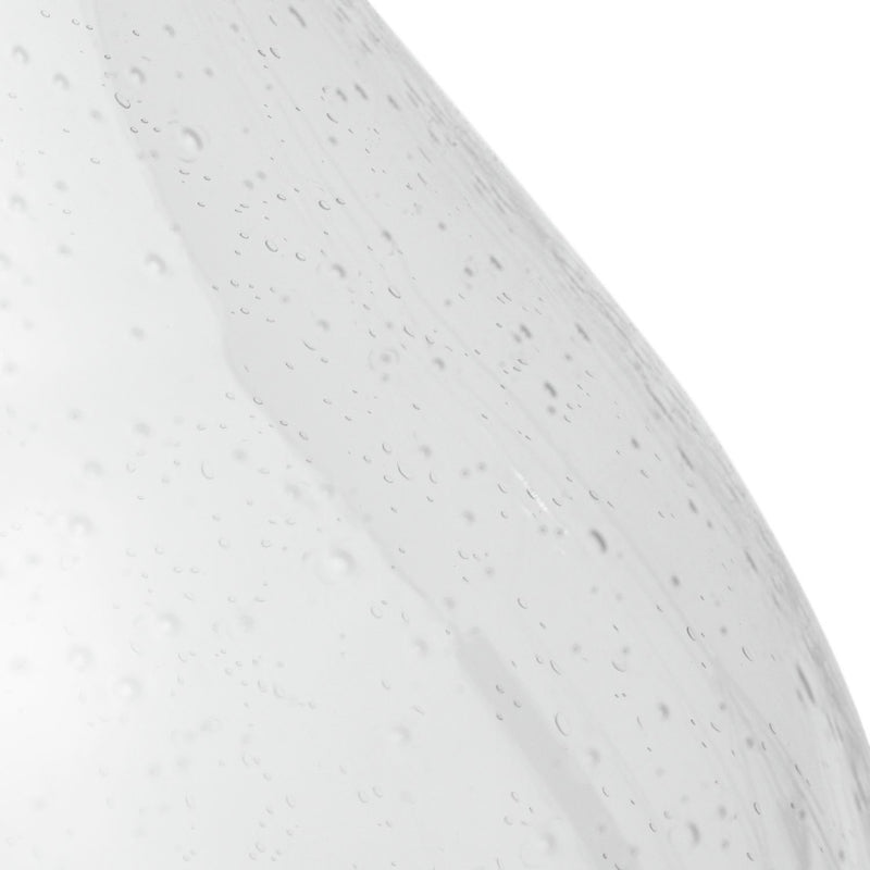 Argos Home Abas floor lamp brushed chrome bubble glass 125cm (British brand)