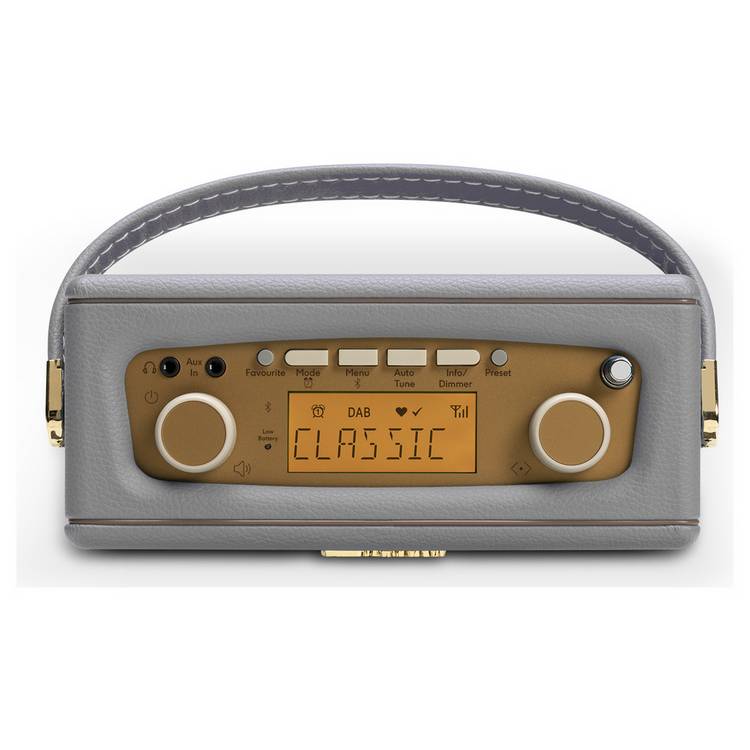 Roberts Revival Uno DAB radio Dove Grey compact design, UK version