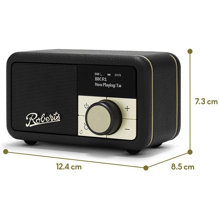 Roberts Revival Petite 2 DAB radio with Bluetooth black (British brand)