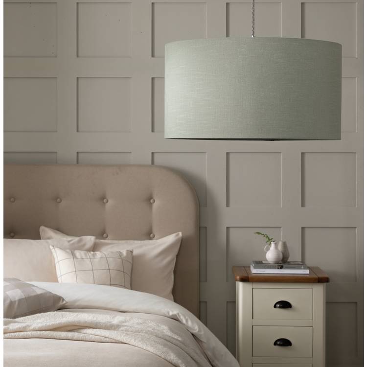 Habitat grey linen easy fit lampshade 49cm (British brand)