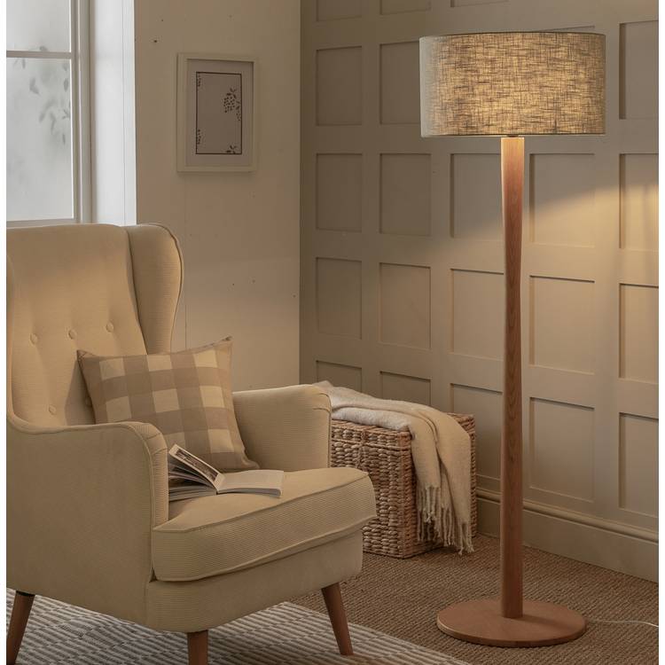 Habitat grey linen easy fit lampshade 49cm (British brand)