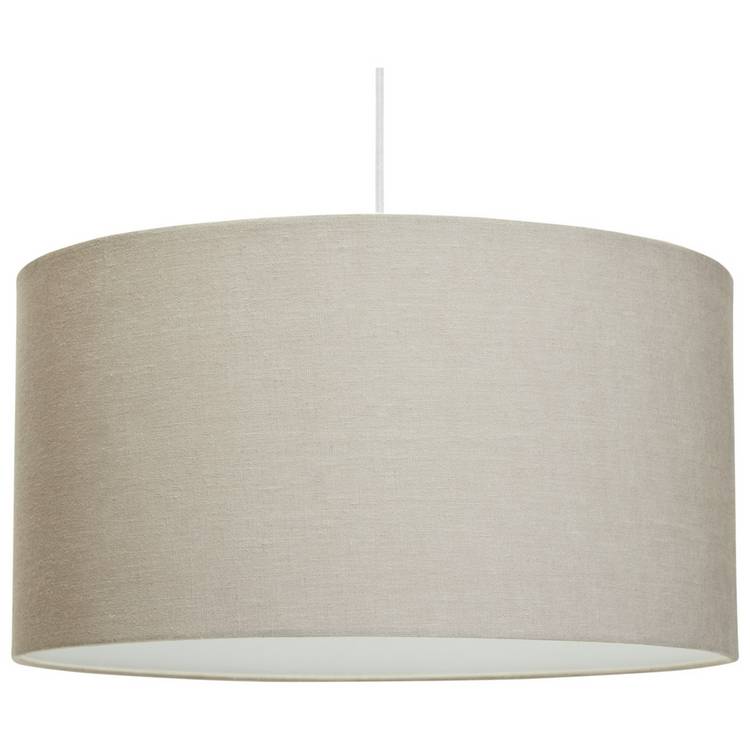 Habitat grey linen easy fit lampshade 49cm (British brand)