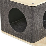 Petface cat hide box with scratch platform 54x48x48cm - British product