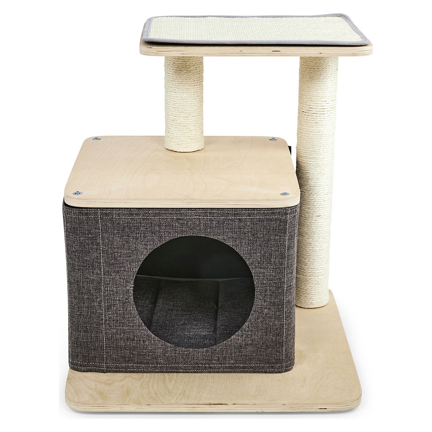 Petface cat hide box with scratch platform 54x48x48cm - British product