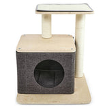 Petface cat hide box with scratch platform 54x48x48cm - British product